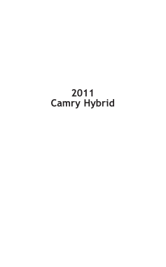 2011 Toyota Camry Hybrid Owners Manual